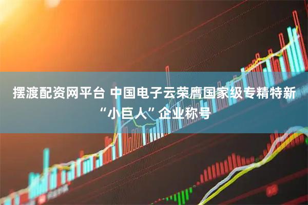 摆渡配资网平台 中国电子云荣膺国家级专精特新“小巨人”企业称号