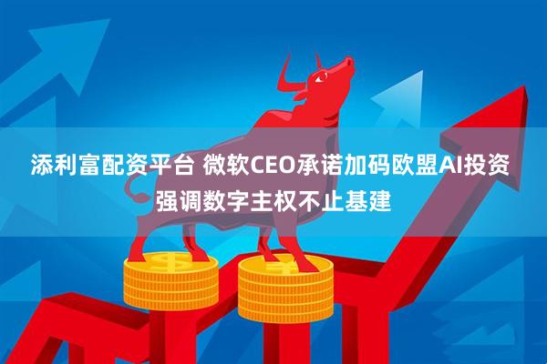 添利富配资平台 微软CEO承诺加码欧盟AI投资 强调数字主权不止基建